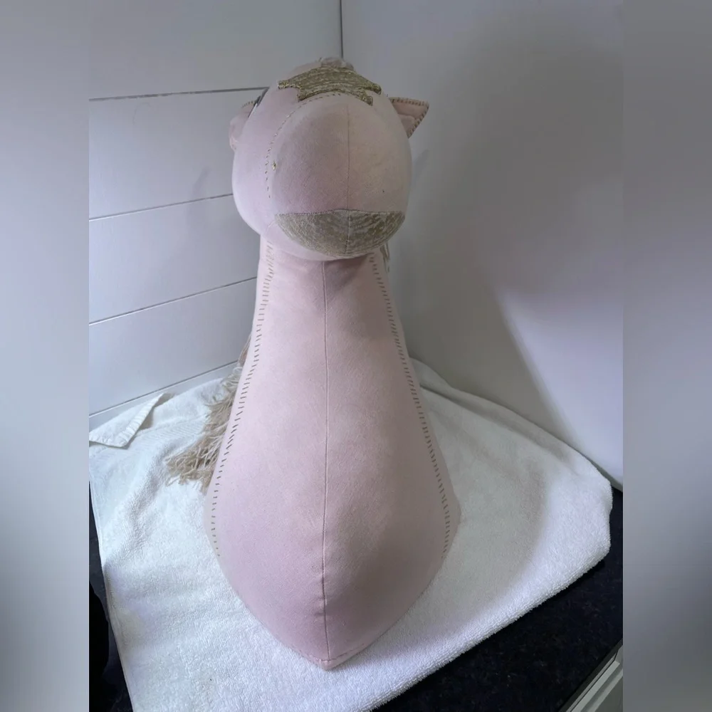 Pottery Barn Kids Rare Large Pink wall-mount horse head.